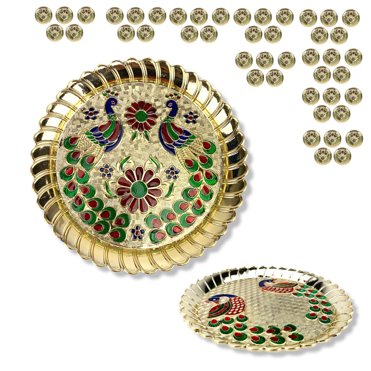 Bulk 5/20/50 Golu Gift Acrylic Pooja Puja Haldi Kumkum Rakshabandhan Thali, Varalaxmi Navrathri Diwali Gift, Baby Shower, Housewarming Favor,